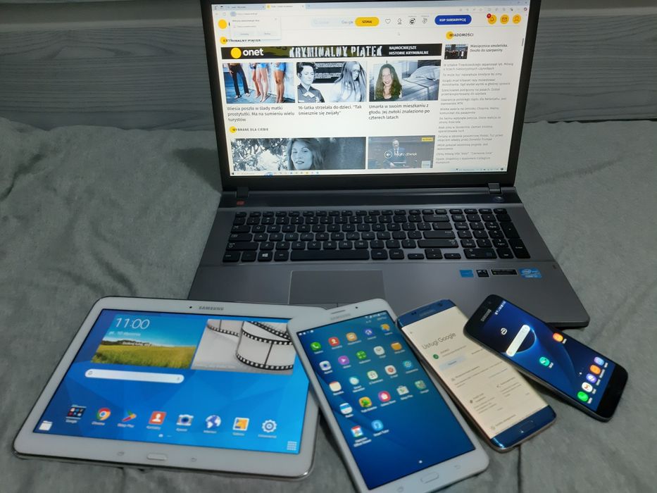 Pakiet samsung tablet telefon laptop