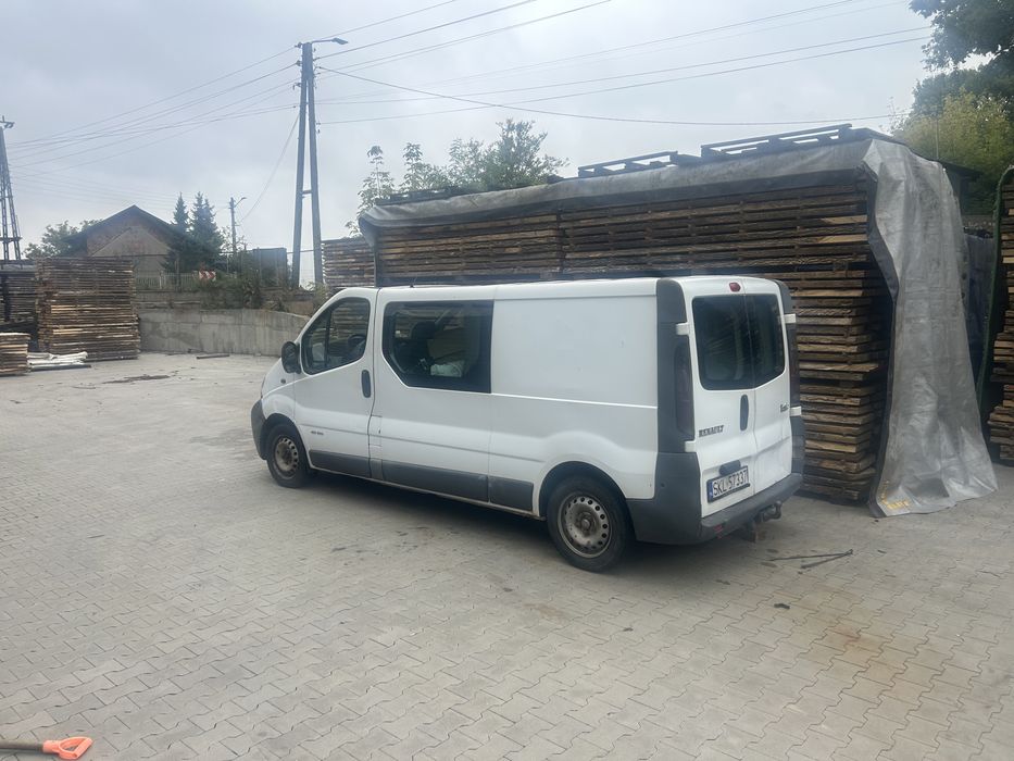 Renault trafic 6 osobowy brygadówka long bez siedzen 280 cm paka