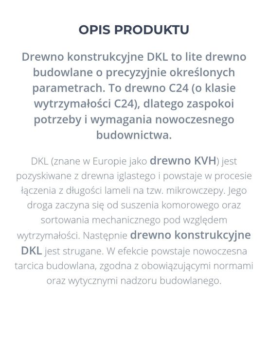 Drewno konstrukcyjne kvh c24