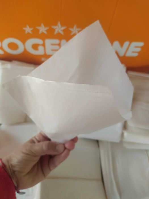 Descartáveis alimentares - Saquetas para batata frita, hamburger, massa frita, crepes ou para outros fins.