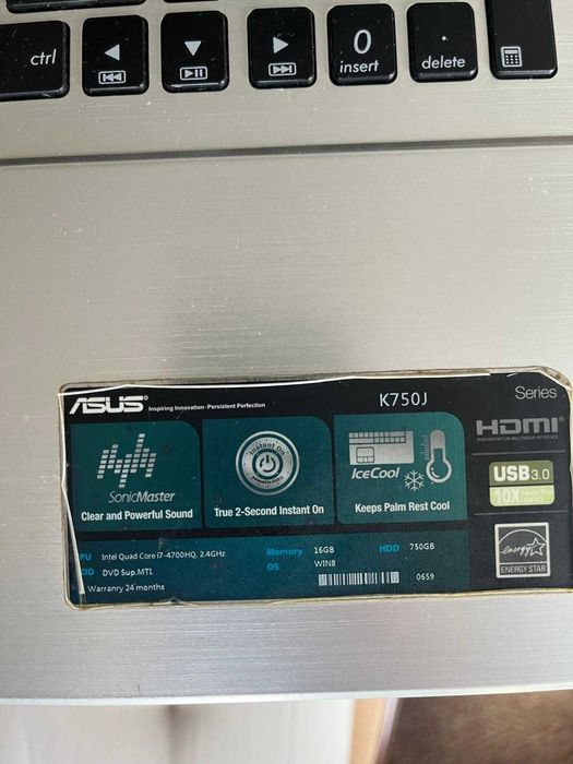 Asus X750JN - Computador