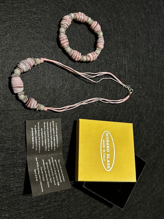 Conjunto Jóias de Vidro de Murano