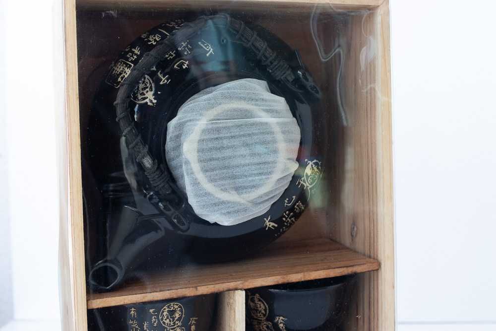 Tea Set with Asian Characters - NEW64862475346178122
