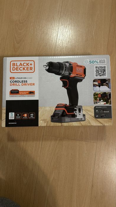 Wkrętarka BLACK+DECKER 18V nowa