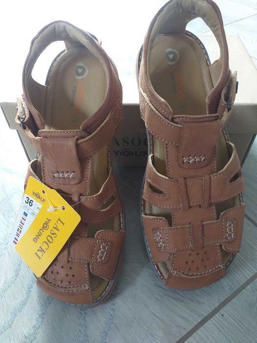 Sprzedam nowe sandały skórzane Lasocki young 36 wkładka 23cm