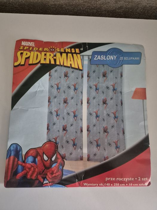 Zasłony ze szlufkami Spider-man 140x250 cm 2szt.