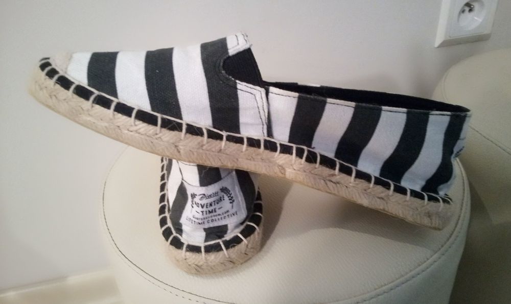 Espadryle Diverse biało czarne r.38