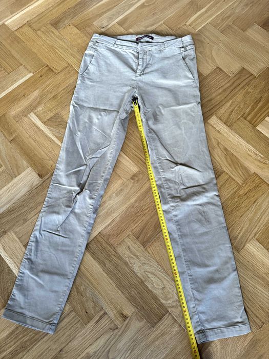 Cieliste/beżowe długie spodnie damskie Comptoir des Cotonniers