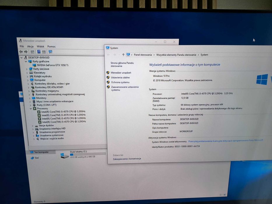 Tani Komputer gamingowy do gier, do filmów, do internetu Win 10 / GTX / i5 / SSD