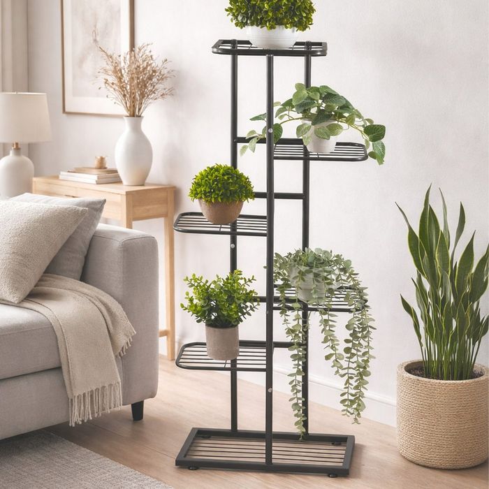 KWIETNIK stojący 6-poziomowy metalowy loft doniczki