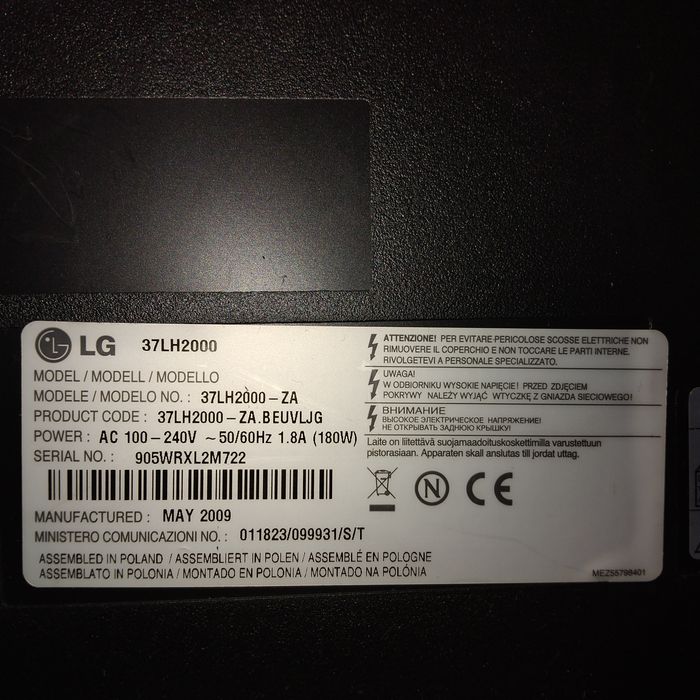 Televisão LG 37 polegadas