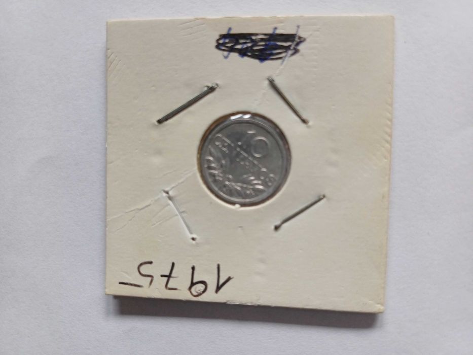10 Centavos de alumínio de 1975 RARA com eixo a 90 º BELA ver as fotas