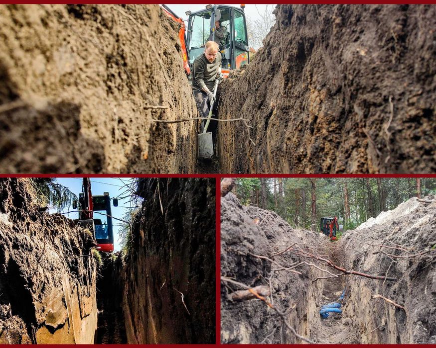 Prace ziemne Trawniki Ogrody Wod-Kan Drenaże Karczowanie Rekultywacja