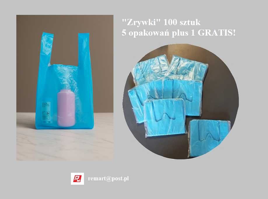 reklamówki zrywki na 3 kg niebieskie oferta specjalna 600 sztuk