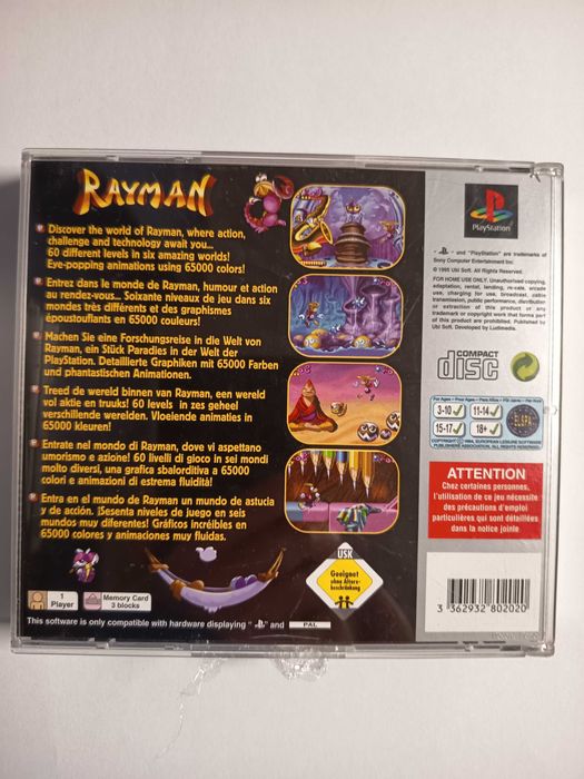 Rayman PSX PS1 PlayStation angielska komplet (2)