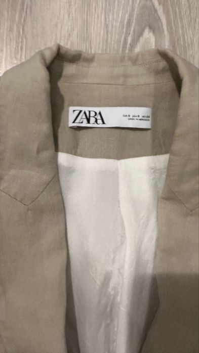 Піджак жакет лляний Zara S