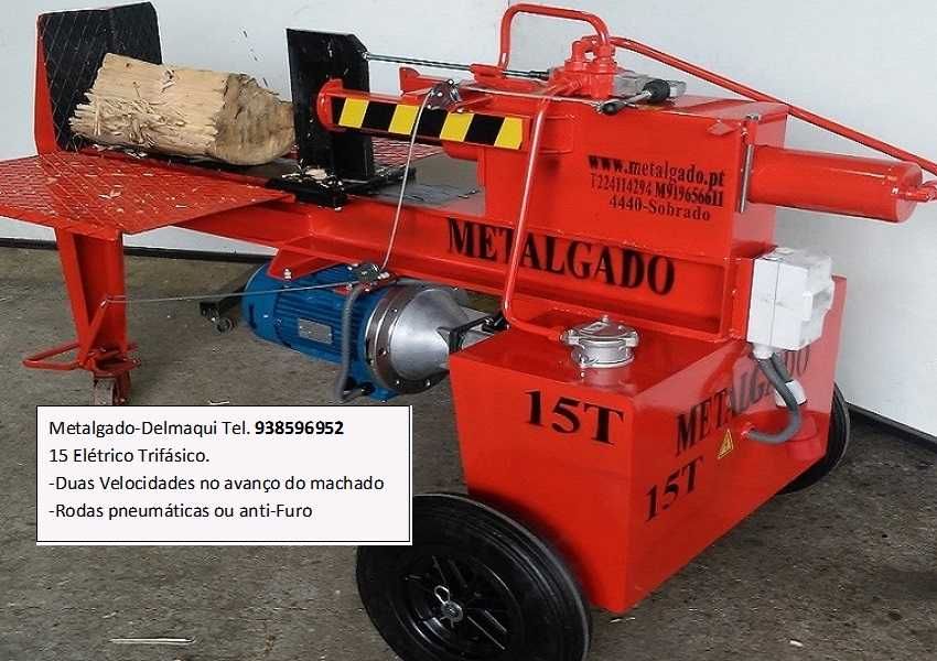 Rachador de lenha 15T eletrico trifásico Metalgado Sobrado