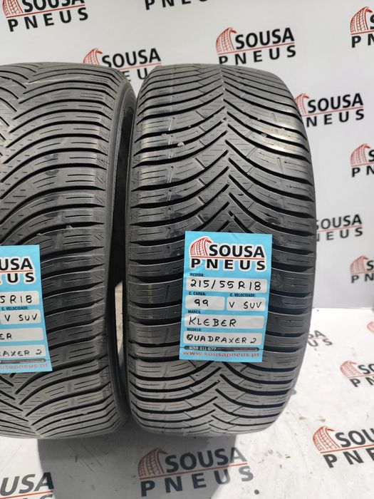 2 pneus semi novos 215-55R18 Kleber - Oferta dos Portes