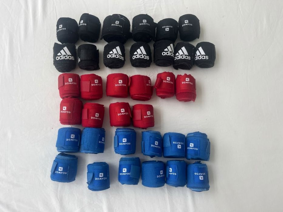 Pack de ligaduras de boxe Adidas e Domyos