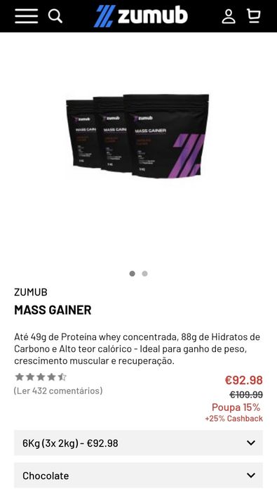 6Kg Mass Gainer Zumub Chocolate