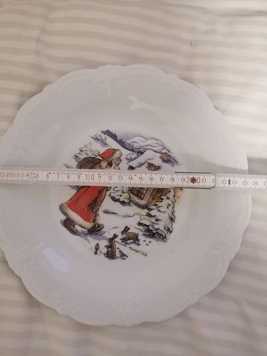 Посуда новогодняя, фарфор, ручная роспись