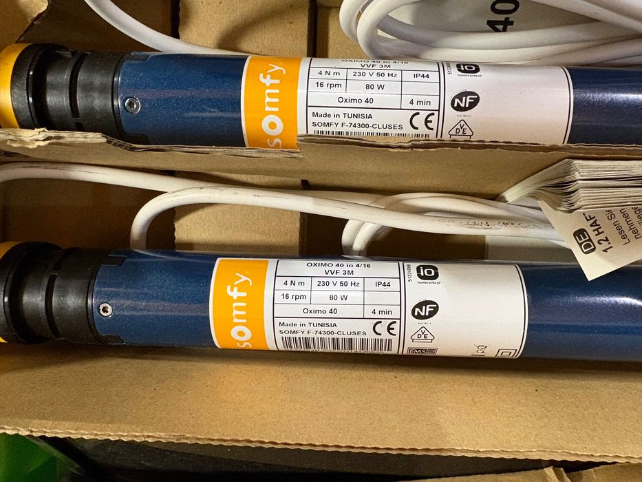 Napęd Silnik Somfy Oximo 40 io 4/16 do rolet – Stan Idealny / Nowe 5szt