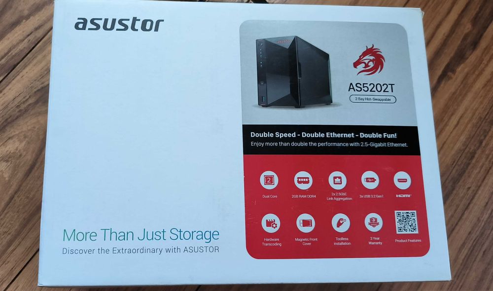 Vendo Servidor NAS Asustor AS5202T como novo