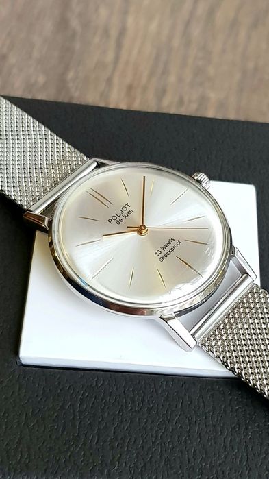 Годиник Poljot de luxe 23 jewels Полёт 23 камня механика cal 2209 ССCР