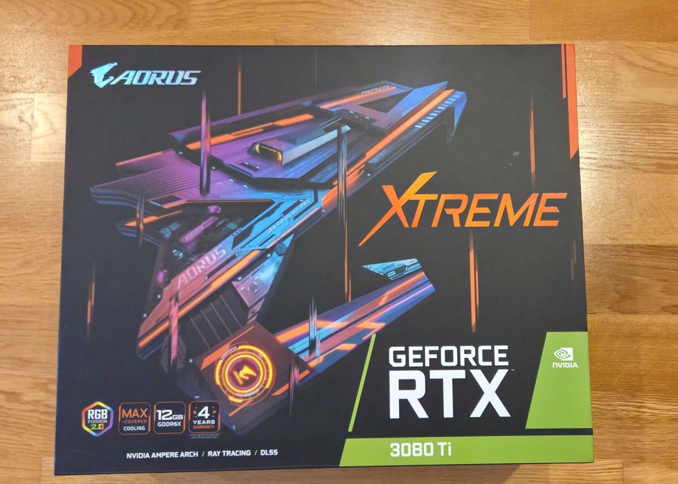 Коробка від відеокарти Gigabyte AORUS GeForce RTX 3080 Ti XTREME 12G