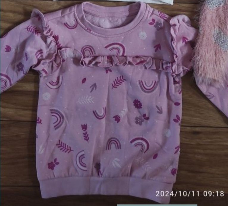 Nowe 92/98 ciepłe bluza i sweter dla dziewczynki 2 szt