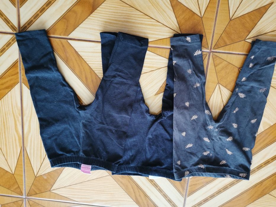 Czarne legginsy 3pak,zestaw 80