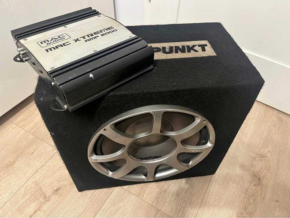 Skrzynia Basowa Blaupunkt + Wzmacniacz Mac Audio