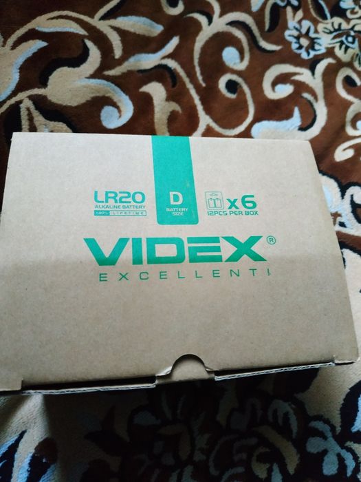 Батарейки Videx R-20 Alkaline. Новые.