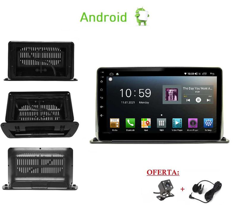(NOVO) Rádio 2DIN Android • 9 " Polegadas • TOP MOUNT • GPS [4+64GB]