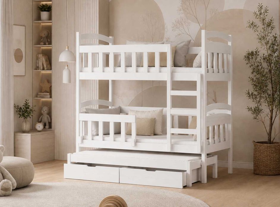 Łóżko piętrowe GABI 3 osobowe 160x75 |180x75 |200x90 materace gratis