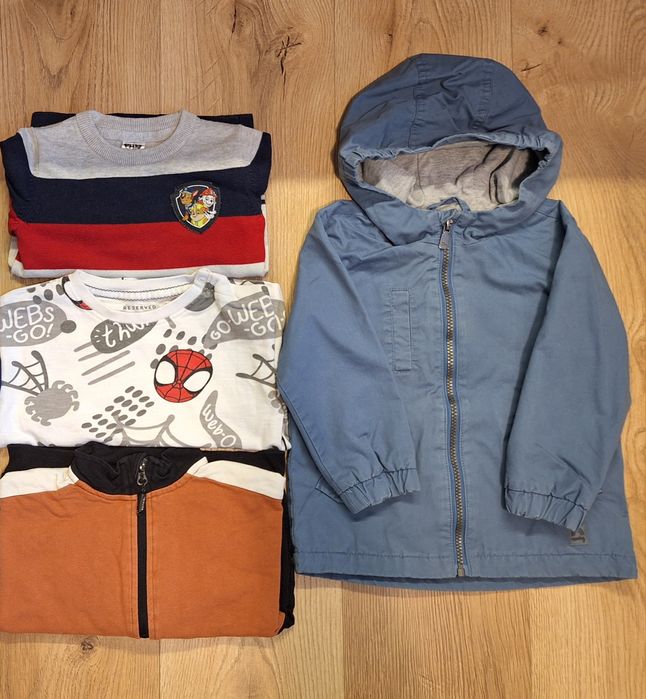 Zestaw przejściowy wiosna r. 92/98 kurtka, bluzy
