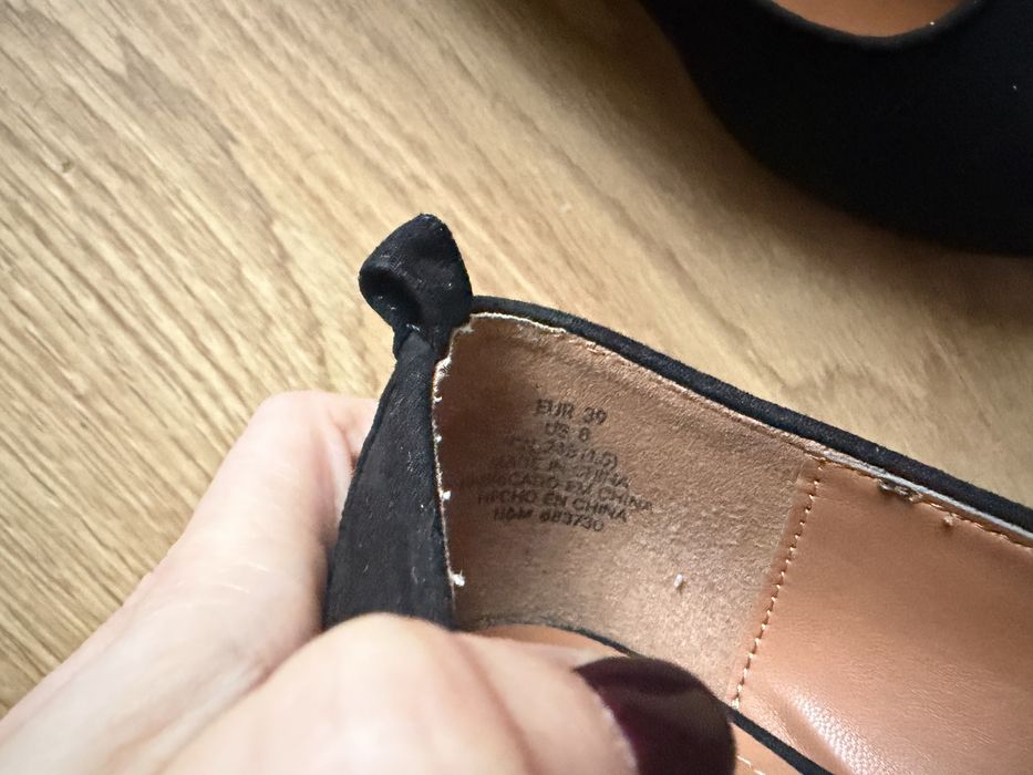 Балетки h&m чорні 38 розмір