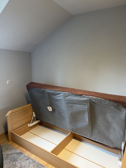 Łóżko tapczan z pojemnikiem na posciel 90x200