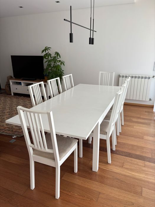 Mesa de Jantar IKEA BJURSTA extensível + 8 cadeiras | Conjunto completo ( 175 até 260 cm)