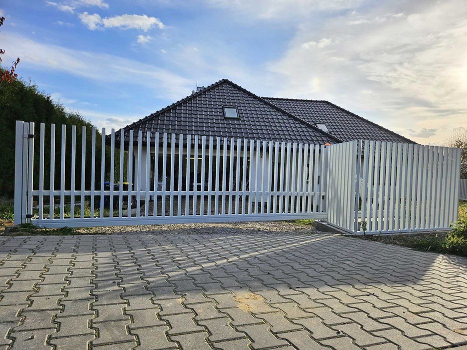 OGRODZENIE palisadowe nowoczesne żaluzja grzebieniowe BRAMA AUTOMAT