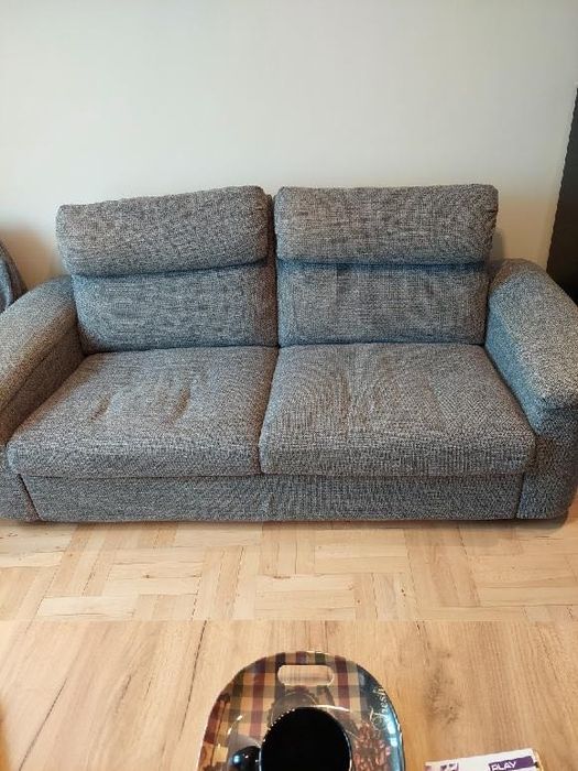 Oddam za darmo !!! Sofa dwuosobowa szara, stan bardzo dobry, odbiór własny Rzeszów Nowe Miasto