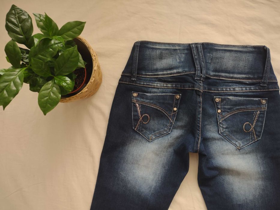 Zestaw paka 4 par spodni spodenek jeansowych dżinsowych rozmiary XS S