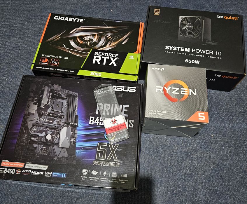 Игровой компьютер RTX 3060 12 GB Ryzen 5 SSD+HDD DDR4 32