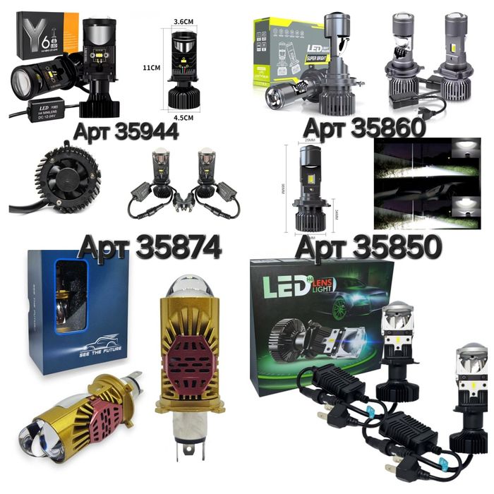 Міні Лінза Mini Лампа H4 Bi Hi Low, ближній дальній Линза