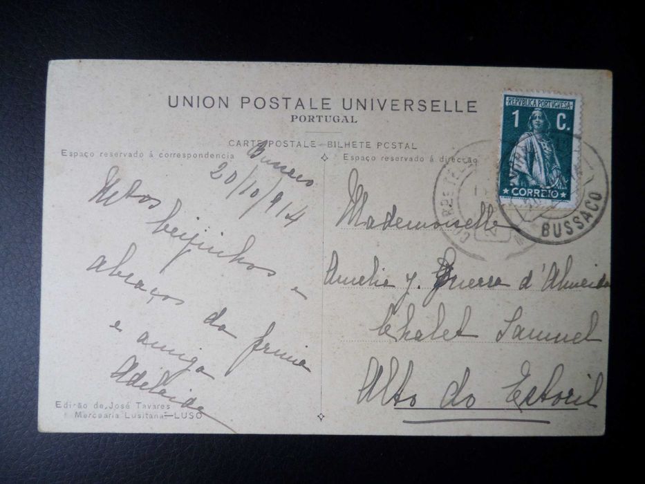 Postal antigo , Luso 'Lavadeiras'. Ano 1914