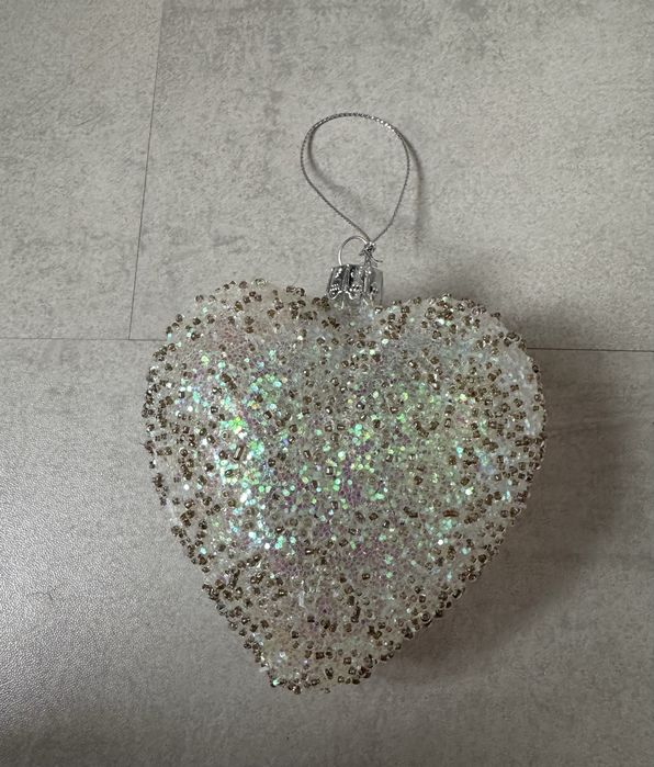 Zestaw bombek na choinke home&you szklane srebrne