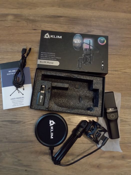 Bezprzewodowy mikrofon do gier KLIM Muse - nowość 2024 + przełącznik k