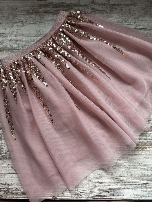 фатиновая юбка с пайетками primark 128-134 спідниця