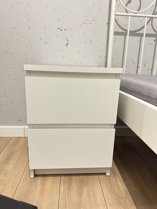 Szafka nocna IKEA MALM – biała, 2 szuflady