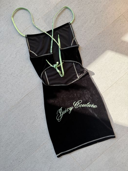Велюрова міні сукня Juicy Couture оригінал чорна трендова